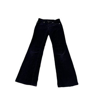 Tory Burch Black Classic Tory Cord Boot Cut Corduroy Pants Size 2